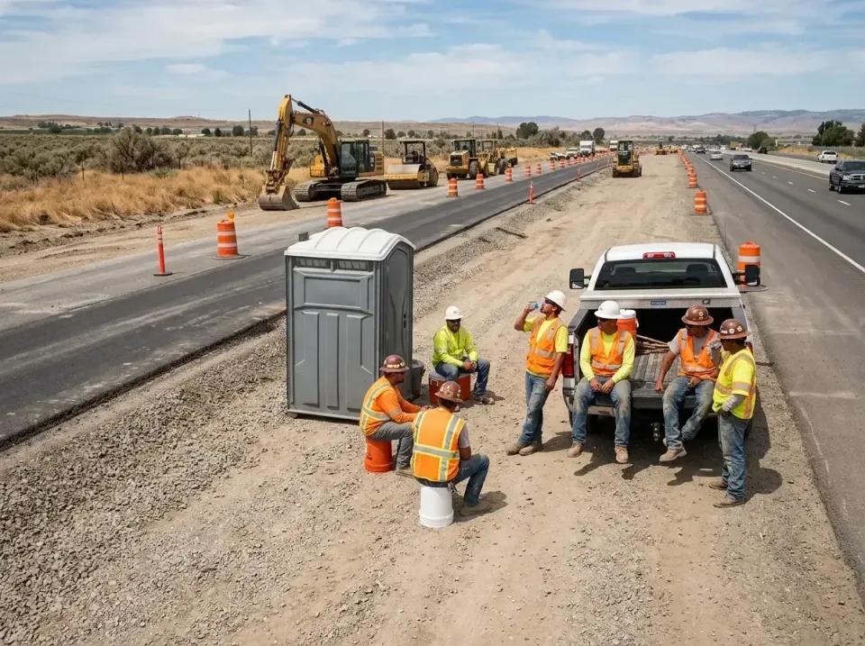 highway-road-construction-crew-007 — frequently asked questions, Porta Potty and Restroom Rentals in Driggs, ID